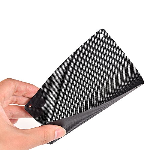 eBoot Filtro de Ventilador de PVC Antipolvo para Caja de Ordenador, 140mm y Negro, Paquete de 10