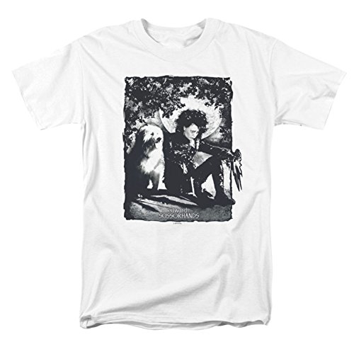 Edward Scissorhands - Hombre Lucky Dog T-Shirt, XXX-Large, White