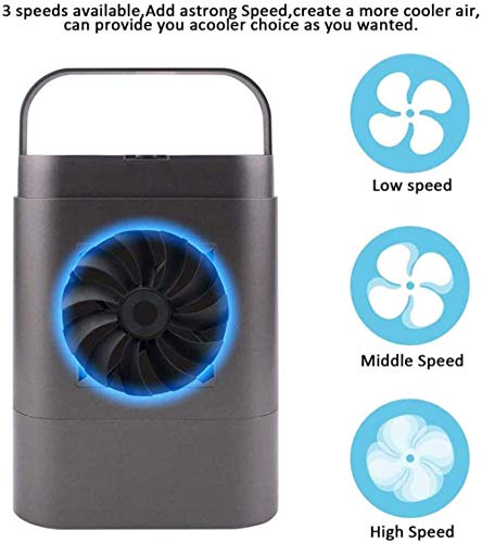 El Aire Frío USB Móvil Acondicionadores De Aire Más Frío A Prueba De Fugas Del Purificador Del Humectador 3 Velocidad Del Viento Ajustable 7 Luces LED De Color Para Home Office Cámara Frigorífica,C