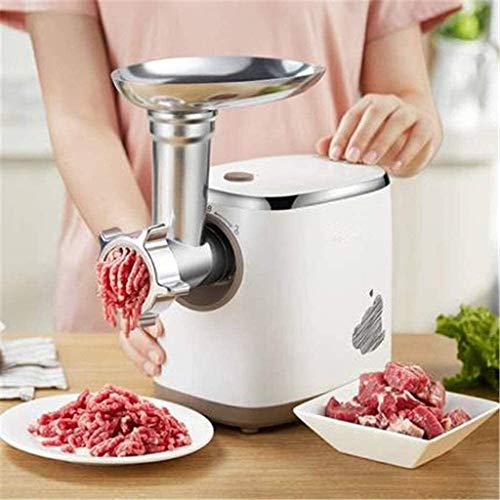 Eléctrica máquina de picar carne, totalmente automático placas de molienda FSausage Relleno adjuntos, hacer hamburguesas con clientes, Pesado Bandeja de carga, 400 vatios DDLS