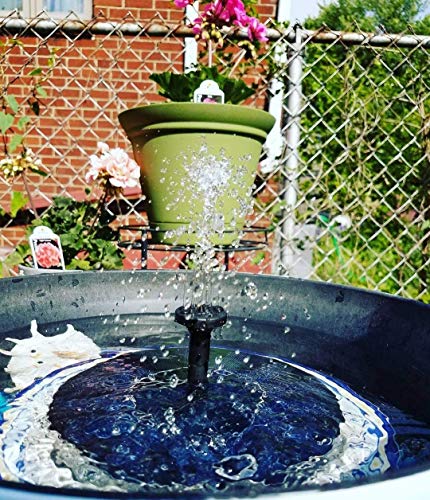 Eletorot Solar Fuente Bomba, 1.2 W Fuente Solar Flotador Jardin con 5 Boquillas Pequeño Estanque,Baño de Aves, Fish Tank,Decoración de Jardín