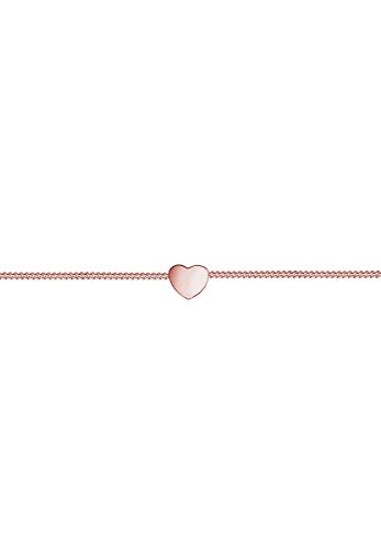 Elli Collares Cadena de tipo «choker» para mujer con adorno de corazón, fabricada en plata de ley de 925