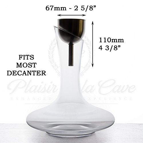 Embudo con Filtro Acero INOX 3en1 - Decantador de Vino, Aireador de Jarra y Copas, Vertedor Oxigenador Antigoteo - Mejora el Vino y Elimina Residuos - Regalo Original Cocina, Hogar, Boda, Cumpleaños