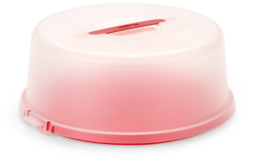 Emsa 504917 Portapasteles, Basic, Transparente y Rojo, 33 cm