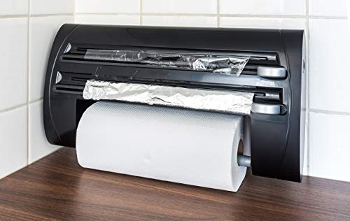 Emsa Superline Dispensador De Rollos, Plástico, Negro, 1 Unidad