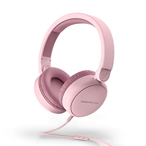 Energy Sistem Headphones Style 1 Talk Pure Pink (Auriculares,Over-Ear, 180º Foldable, Detachable Cable Audio-In)