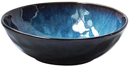 Ensaladera de cerámica japonesa Frutero, Adecuado para Ramen Bowl Sopa Bowl Large Bowl | Tazón creativo Tazón de porcelana Tazón instantáneo de fideos