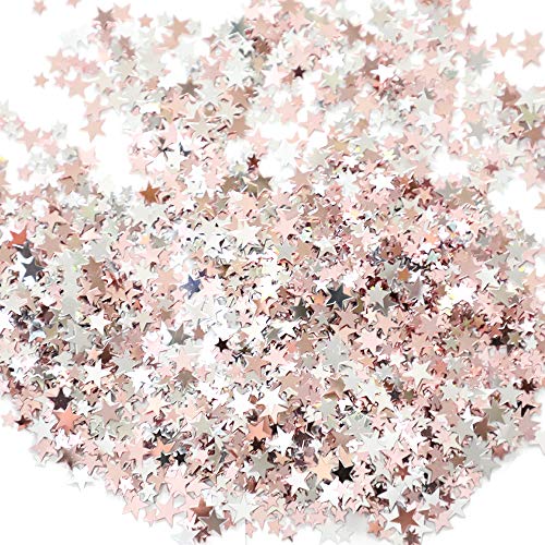 Envysun - Confeti metálico con estrellas de purpurina de 60 g, para bodas, baby o despedidas de soltera, fiesta de cumpleaños o manualidades