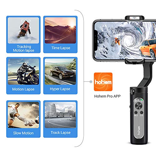 Estabilizador de Mano iSteady X Gimbal Estabilizador para Smartphone de 3 Ejes, para iPhone XS/XR/X/8/8/11 Plus, Samsung S10, S9, Note 9/8, Huawei P30,8 Horas de duración, 259 g One-Touch, 320°