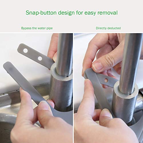 Estante de Almacenamiento Para Fregadero, Organizador de Fregadero Cocina Cesto Porta Esponja Jabonera Blanco, Soporte Para Jabón (Blanco) (Gris)  (B)
