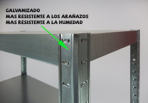 Estantería Metálica Drutal de 180x90x40 con 5 Bandejas Metálicas Galvanizadas