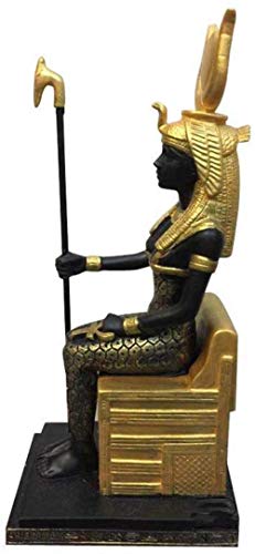 Estatua del Dios Egipcio Antiguo Estatuilla de la Estatua de ISIS egipcia Estatuilla de colección de ISIS 19 * 9 * 6 5 cm