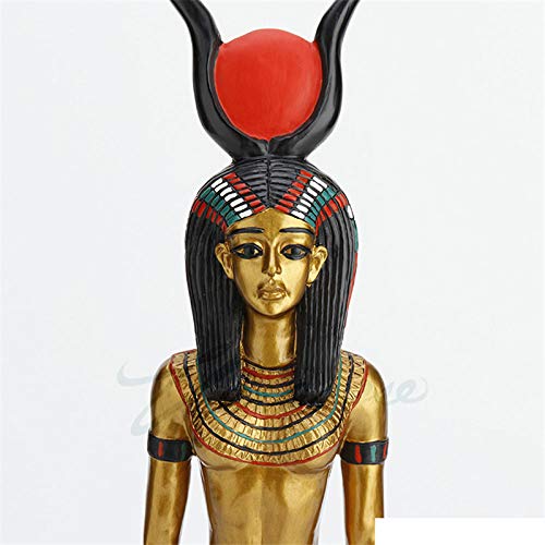 Estatuas Escultura Estatuillas,Resina Creativa Antiguo Egipto ISIS Dios Figura Figurilla Escultura Coleccionable,Adornos Artesanales De Escritorio Estatuillas De Arte Decorativa para Interiores, Sal