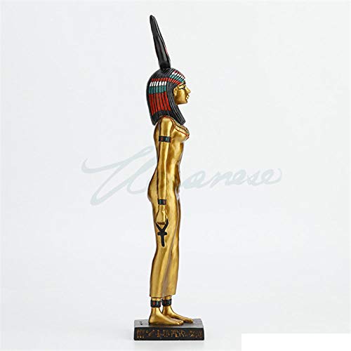 Estatuas Escultura Estatuillas,Resina Creativa Antiguo Egipto ISIS Dios Figura Figurilla Escultura Coleccionable,Adornos Artesanales De Escritorio Estatuillas De Arte Decorativa para Interiores, Sal