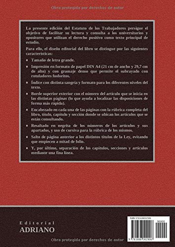 Estatuto de los Trabajadores (Edición básica en formato A4): Actualizado, incluyendo la última reforma recogida en la descripción