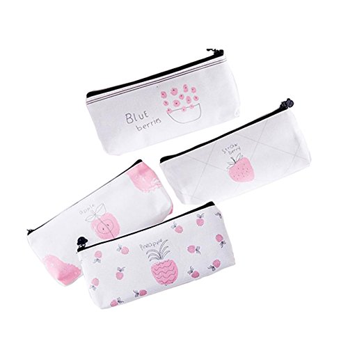 Estuche Bolsa de papelería la caja registradora de la pluma del Bolsa de Immagazzinaggio la Lienzo de cáñamo de los modelos de la fruta la Cassa la lápices de weimay, 4pcs