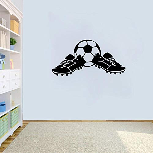 etiqueta de la pared Botas de fútbol frescas de dibujos animados PVC impermeable pegatinas de pared papel pintado dormitorio de los niños sala de estar decoración del hogar