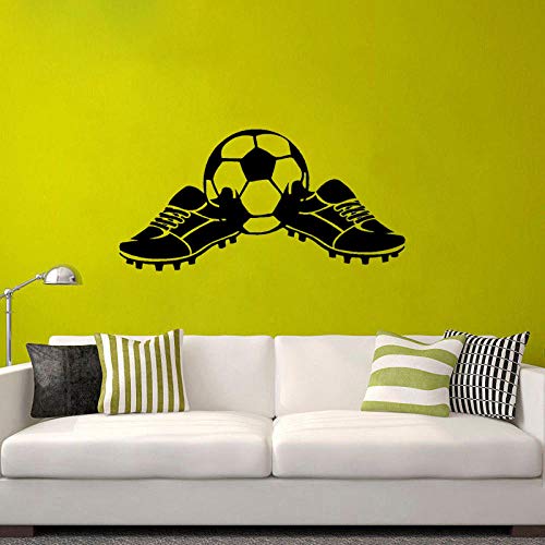 etiqueta de la pared Botas de fútbol frescas de dibujos animados PVC impermeable pegatinas de pared papel pintado dormitorio de los niños sala de estar decoración del hogar