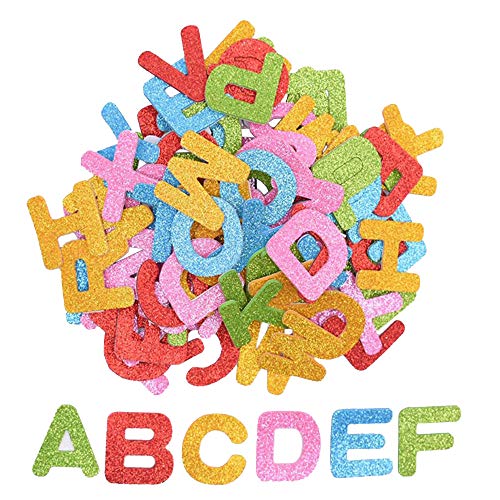 Etiqueta Engomada de La Espuma Del Brillo,104 Pegatinas Autoadhesivas de Espuma de Letras,Etiqueta Engomada Brillante Para la Pared de La Habitación En Casa DIY Craft Embellishment Set
