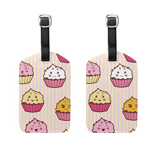 Etiquetas de equipaje para tartas, para hombres, mujeres, cruceros, etiquetas personalizadas, para bolsa de viaje, maleta, cuero, juego de 2 unidades, con hebilla