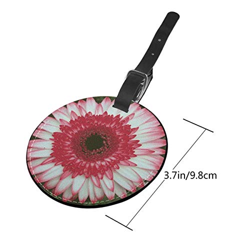 Etiquetas para Equipaje Bolso ID Tag Viaje Bolso De La Maleta Identifier Las Etiquetas Maletas Viaje Luggage ID Tag para Maletas Equipaje Margarita de Gerbera Blanca roja