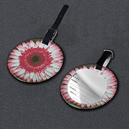 Etiquetas para Equipaje Bolso ID Tag Viaje Bolso De La Maleta Identifier Las Etiquetas Maletas Viaje Luggage ID Tag para Maletas Equipaje Margarita de Gerbera Blanca roja