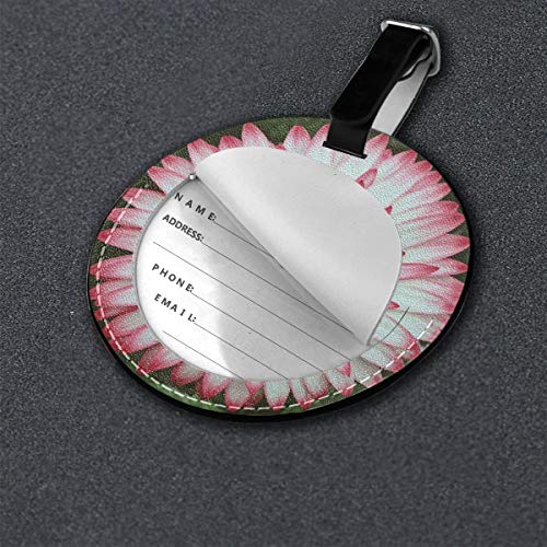Etiquetas para Equipaje Bolso ID Tag Viaje Bolso De La Maleta Identifier Las Etiquetas Maletas Viaje Luggage ID Tag para Maletas Equipaje Margarita de Gerbera Blanca roja