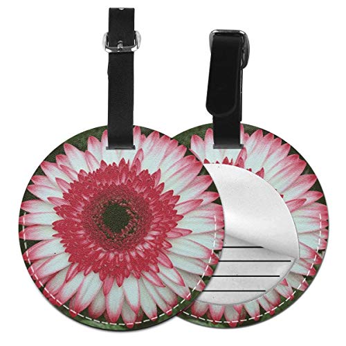 Etiquetas para Equipaje Bolso ID Tag Viaje Bolso De La Maleta Identifier Las Etiquetas Maletas Viaje Luggage ID Tag para Maletas Equipaje Margarita de Gerbera Blanca roja