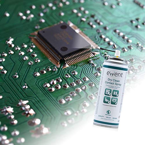 Ewent EW5614 - Pulverizador para la Limpieza en seco de contactos eléctricos Spray 200ml, Transparente