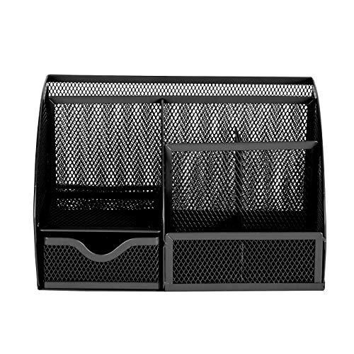 Exerz Organizador de Escritorio/Lapiceros para Escritorio/Escritorio ordenado/Titular de la Pluma/Portalápices/Sistema de Escritorio/Organizador de Oficina (Negro)