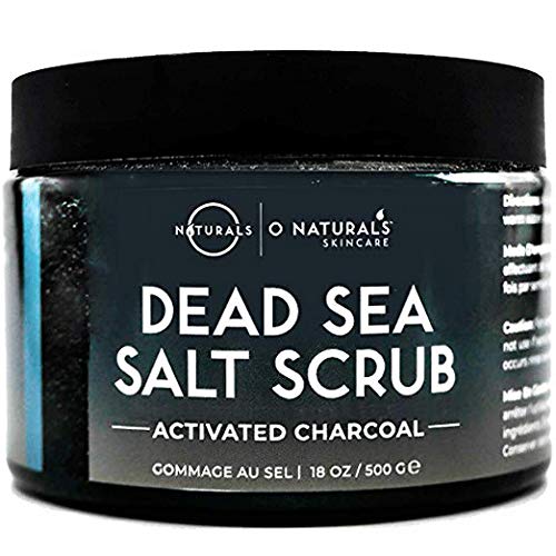 Exfoliante Corporal Natural con Sal Mar Muerto de Carbón Activo Anticelulítico Reafirmante. Drenaje Hidratante Piel Grasa y Seca. Mascarilla Facial Mujer y Hombre. Elimina Acné e Impurezas 500 gr