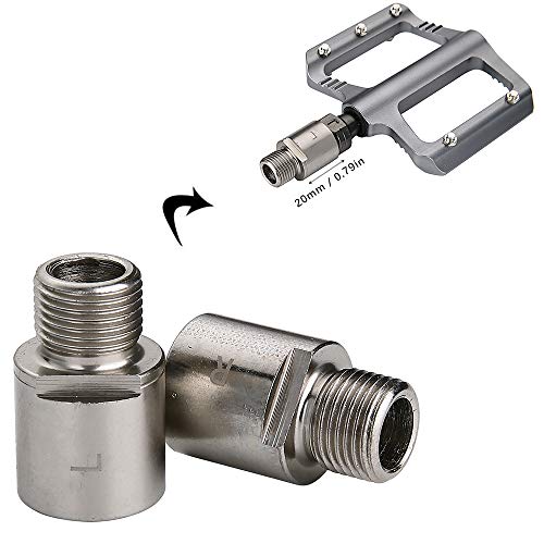Extensores Pedal Bicicleta, 1 Par Extensor Pedal Bicicleta Acero Al Cromo-molibdeno Apto para 9/16" Pedales Roscados