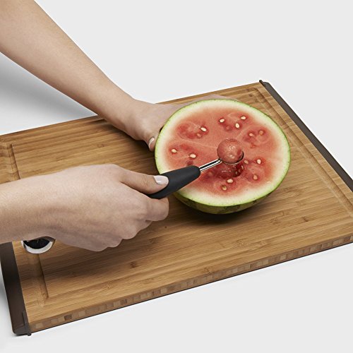 Fablcrew. Cuchara de Fruta Parisienne de Acero Inoxidable, Doble Cabezal, para Postre, Pastel, pastea, Crema Helada, Fruta