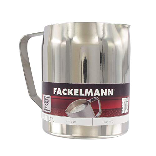 Fackelmann 28967 - Jarra para Calentar la Leche (1000 ml, Acero), Color Plateado