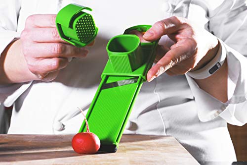 Fackelmann Mini Mandolina 2 en 1, pelador de Verduras, Acero Inoxidable