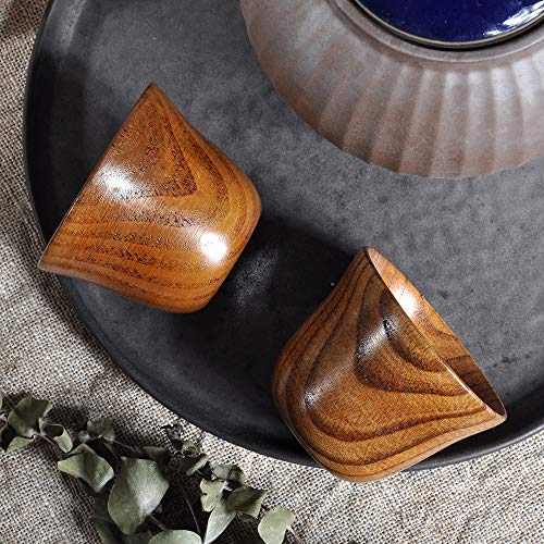FAMILIZO Tazas Nueva Madera Taza Registro Color Hecho A Mano Madera Natural Café Té Cerveza Zumo De Leche Taza