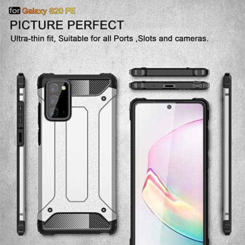 FANFO® Funda para Samsung Galaxy S20 FE/S20 Fan Edition(4G/5G), protección contra Golpes de TPU + PC Resistente a arañazos (Doble Capa) Carcasa para Samsung Galaxy S20 FE, Oro Rosa