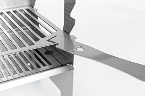 Fennek 2.0 | Barbacoa de carbón de acero inoxidable para camping, senderismo, Vanlife, jardín y barbacoa al aire libre (Fennk 2.0)
