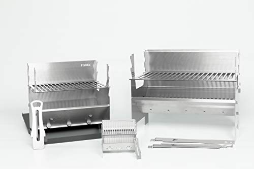 Fennek 2.0 | Barbacoa de carbón de acero inoxidable para camping, senderismo, Vanlife, jardín y barbacoa al aire libre (Fennk 2.0)