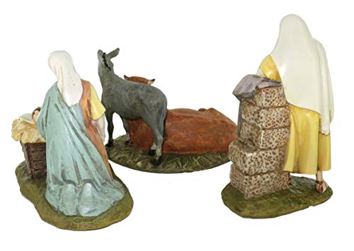 Ferrari & Arrighetti  Figuras Belén Nacimiento con 5 personajes, Colección Martino Landi para pesebre, 12 cm