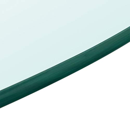 Fesjoy Tablero de Mesa Cristal Templado Redondo 600 mm 8 mm