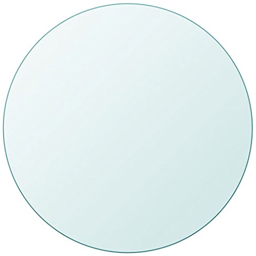 Fesjoy Tablero de Mesa Cristal Templado Redondo 600 mm 8 mm