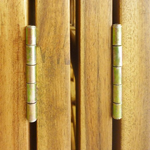 Festnight Biombo Separador de Ambientes Divisor Plegable de 4 Paneles, Diseño Enrejado Madera Maciza de Acacia 160x170cm