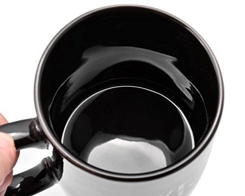FGF tienen un día agradable taza de café dedo corazón taza de café cerámica taza zumo de leche té taza, cerámica, negro, 350 ML