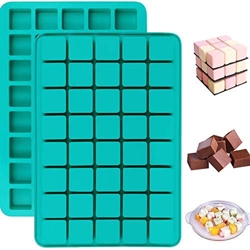 FGSDG 40 Cavity Square Shape Silicone Molds  Candy Chocolate Truffles Mold Whiskey Ice Cube Tray Hard Candy Pralines Gummy Jelly Mold