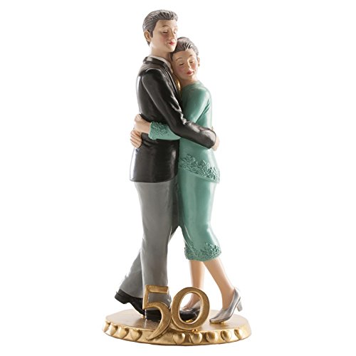 Figura pastel bodas de oro 50 aniversario GRABADA/figuras PERSONALIZADAS para tarta o regalo