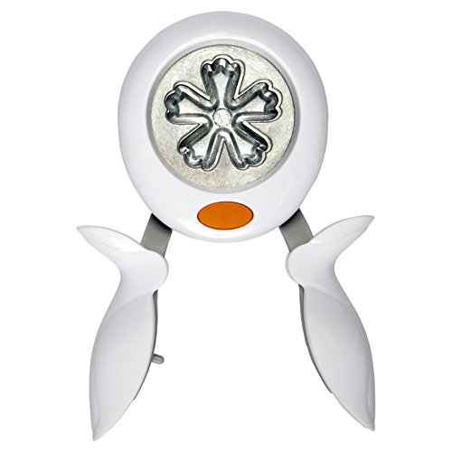 Fiskars Perforadora Squeeze Punch-Grande-Flor, Plateado, L