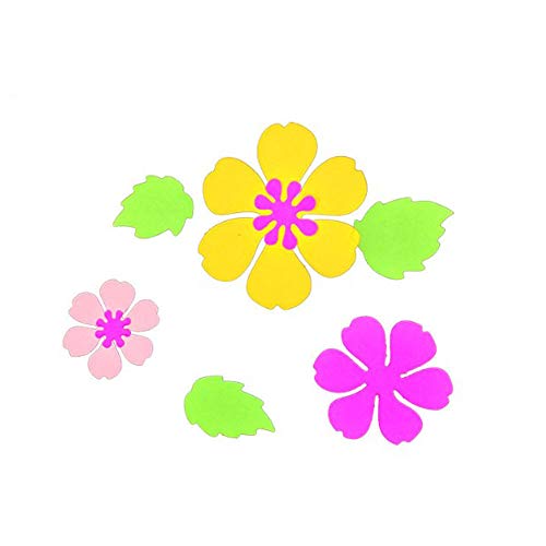 Fleymu Flor de Plantillas Corte de Metal Papel Plantilla Acero al Carbono Álbum Foto Arte Decoración Relieve DIY Reutilizable Forma Hojas Flor Creativo Plata para Tarjetas de Scrapbooking Manualidades