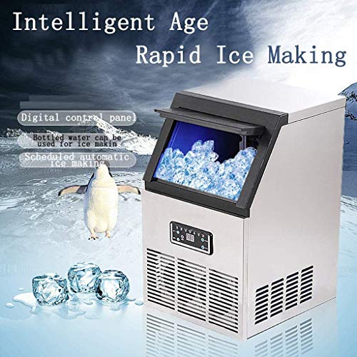 Fly YUTING Máquinas para Hacer Hielo Industrial Máquina de Hielo Máquina de Hielo Comercial HD Display de un Solo botón de Limpieza 50Kg 10 Minutos Haciendo Hielo Fijo (Tamaño: Barreled en Agua)