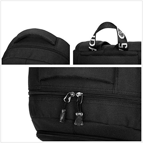 Flybiz Mochila para Portátil Hombre Impermeable 15.6 Pulgadas, Resistente al Agua Mochila con Puerto de USB para Ordenador, Trabajo Ordenador Viaje Negocio Multifuncional Daypacks (Estilo 1-Negro)